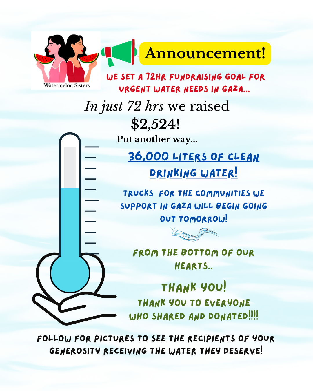 final 72hr water drive